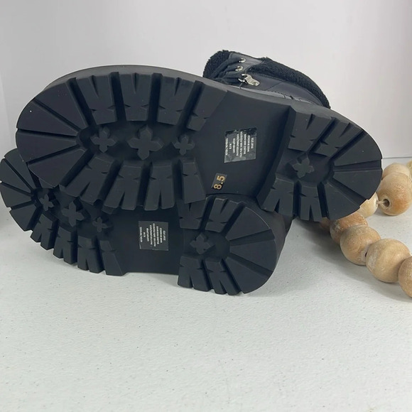 Steve Madden Women's Reyen Combat Boots Black Leather Sz 8.5 NWOB - Picture 7 of 10